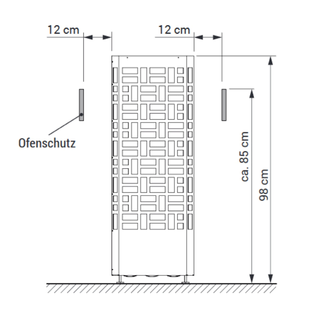 Saunaofen Edge (Standausführung) Edelstahl 7,5 kW, EOS