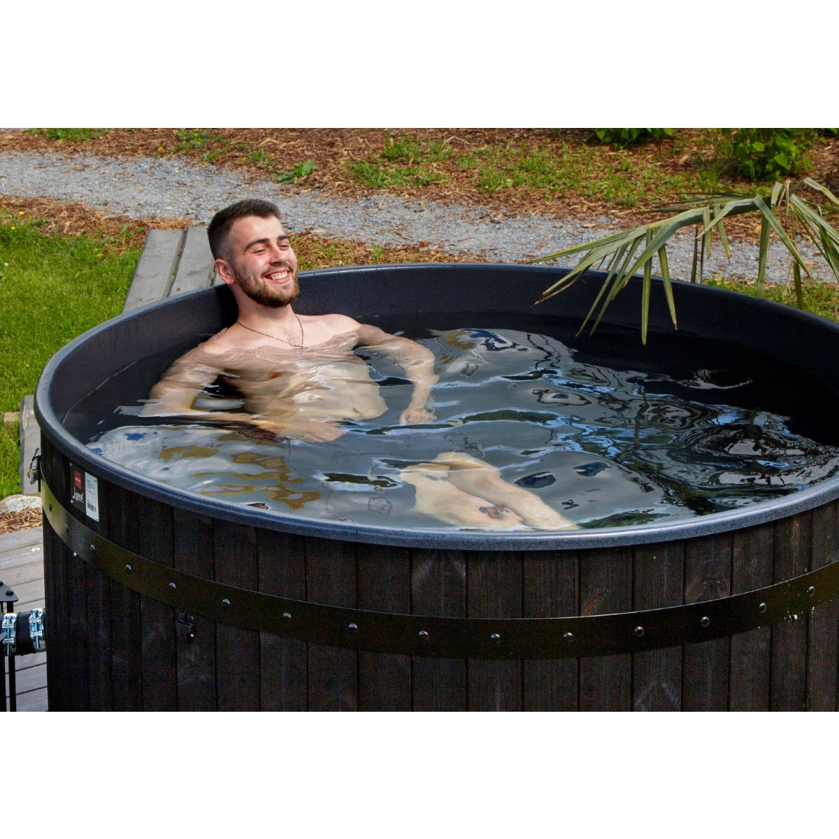 Hot Tub Legend M schwarz gebürstet, Harvia